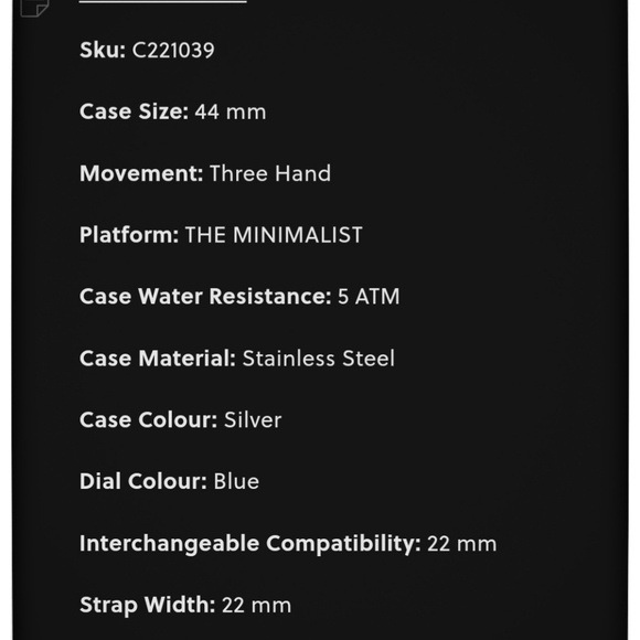 Minimalist Slim Three-hand Blue Watch Case - Picture 3 of 4